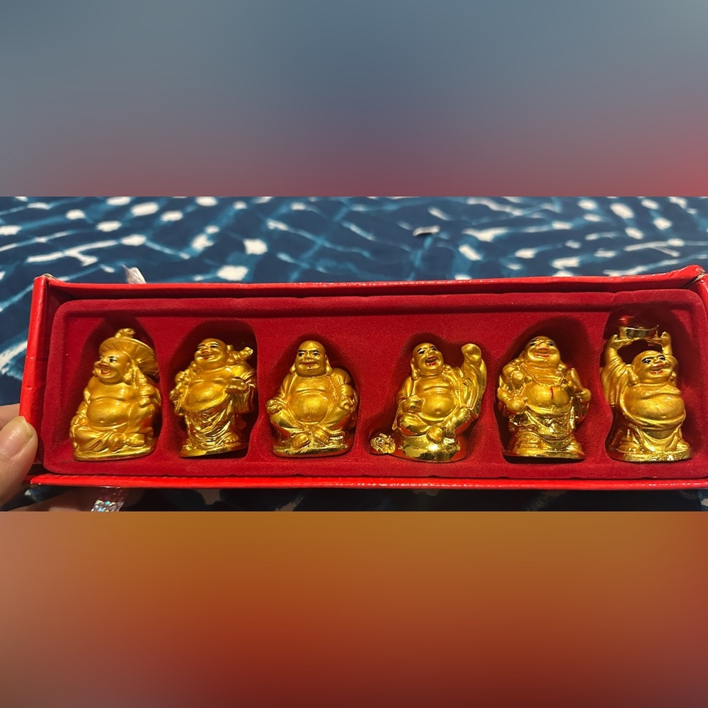 Set of Gold Buddha Statues